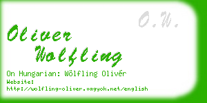 oliver wolfling business card